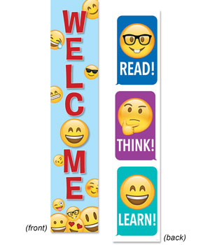 Emoji Fun Banner (2-sided) - 39" x 8"