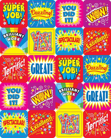 Positive Words Motivational Stickers - Pack of 120