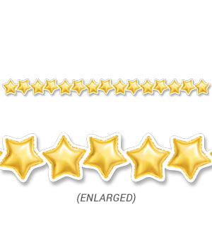 Gold Mylar Balloon Stars Border