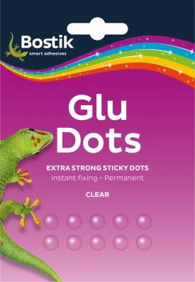 Bostik Glu Dots - Extra Strong Sticky Dots - Instant Fixing - Permanent - Clear