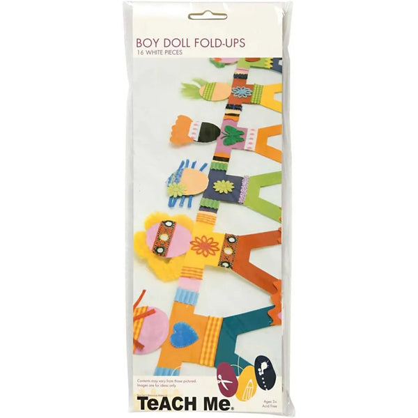 Boy Fold Ups Die Cut Card Shapes - Pack 16