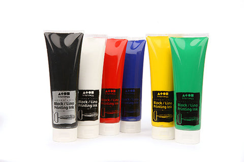 Block/Lino Printing Ink 300ml - Assorted Colour Set of 6
