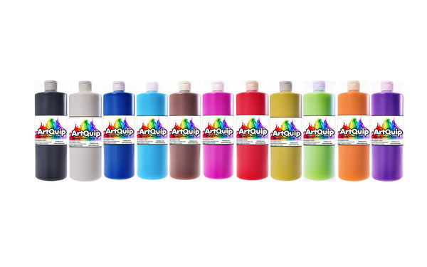 Assorted Set of 10 Colours - ArtQuip Ready Mixed Paint - 500ml