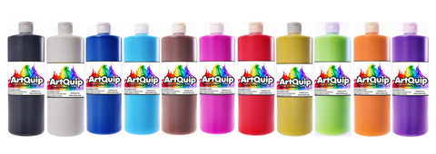 Assorted Set of 10 Colours - ArtQuip Ready Mixed Paint - 500ml