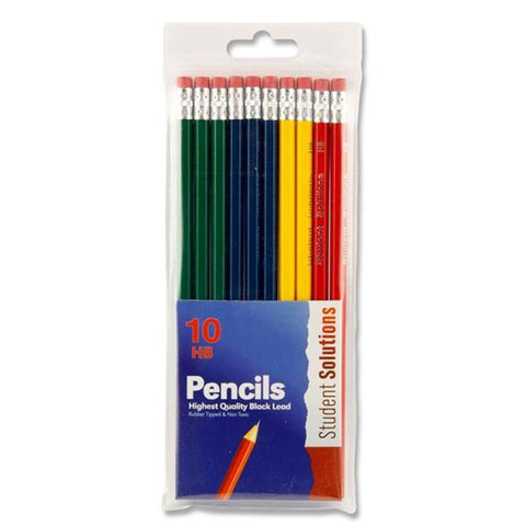 Student Solutions HB Rubber Tipped Pencils Pack 10