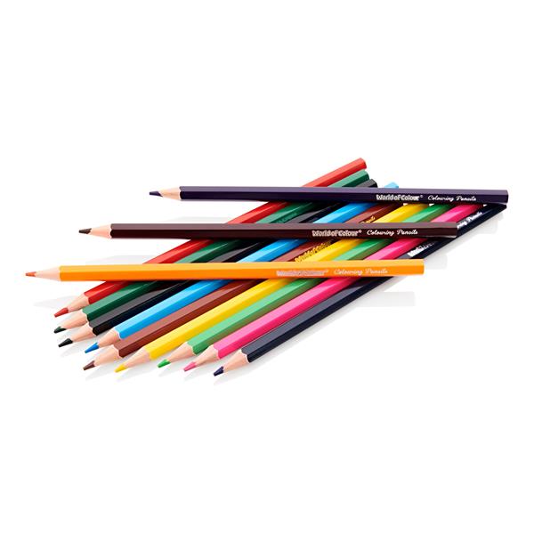 World of Colour Colouring Pencils Wallet of 12