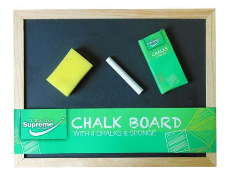 Chalk Board with 4 Chalks and Duster 12" x 9"