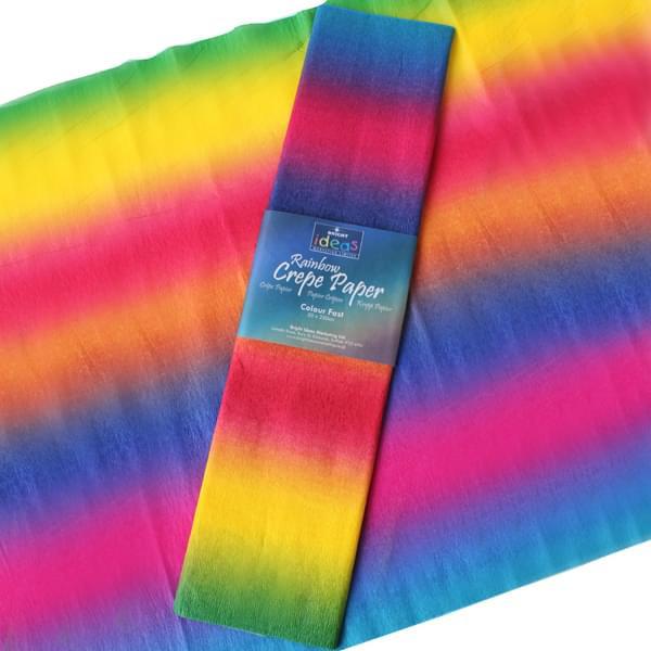 Rainbow Crepe Paper 50cm x 2.5m