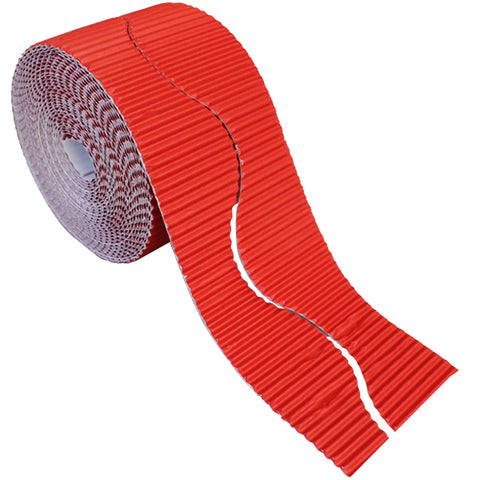 Bordette Corrugated Display Roll - Flame Red (2 x 7.5m) 15 Metres
