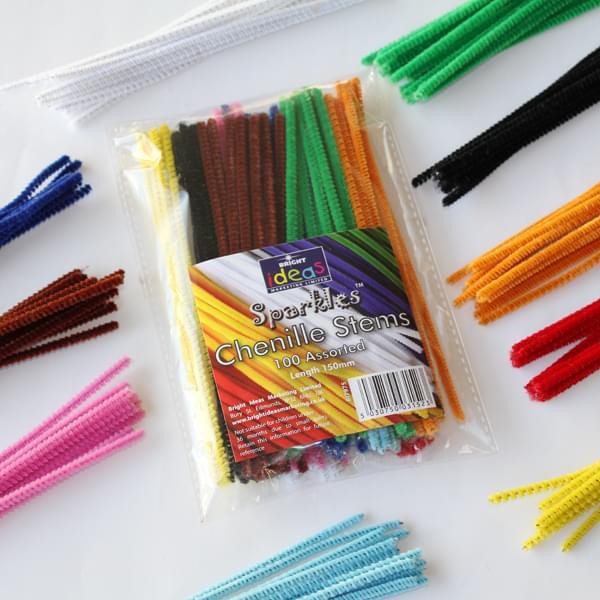 Pipe Cleaners - Assorted Colours 15cm Pack of 100