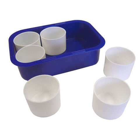 Plastic Tray with 6 Pots