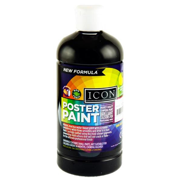 Black - Icon Art Poster Paint 500ml