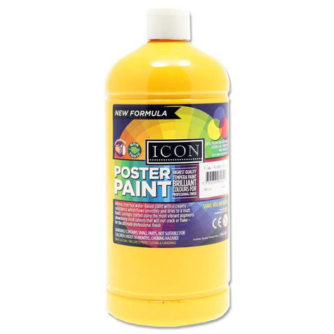 Icon Art Poster Paint 1 Litre - Warm Yellow