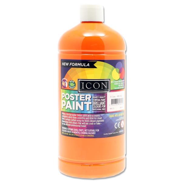 Icon Art Poster Paint 1 Litre - Orange