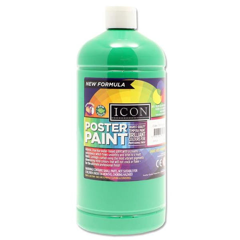 Icon Art Poster Paint 1 Litre - Emerald Green