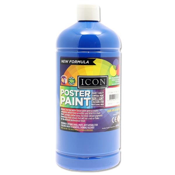 Icon Art Poster Paint 1 Litre - Ultramarine Blue