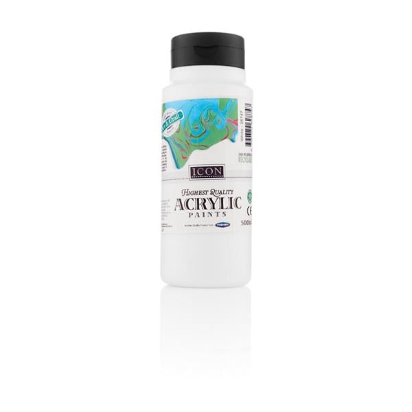 Icon Acrylic Paint 500ml - White