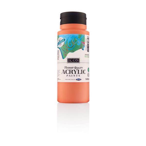 Icon Acrylic Paint 500ml - Orange