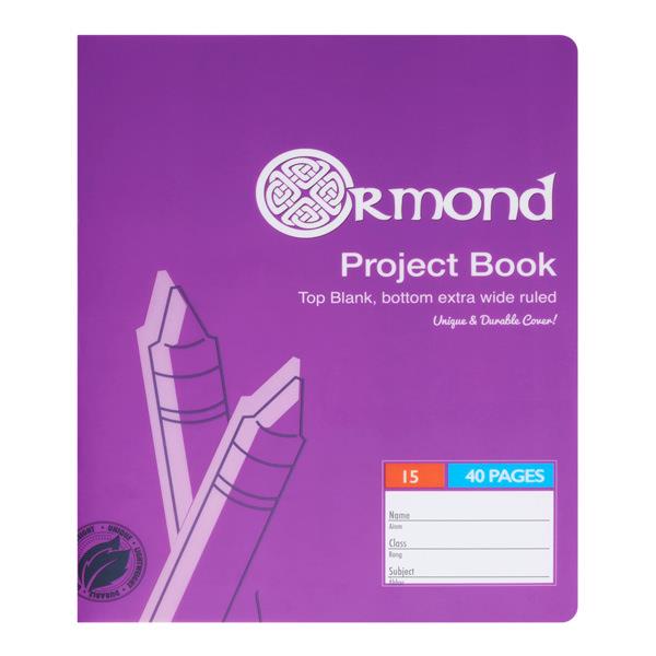 Ormond No.15 Durable Cover Project Book 40 Page