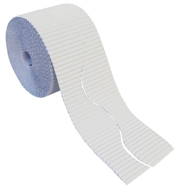 Bordette Corrugated Display Roll - White (2 x 7.5m) 15 Metres