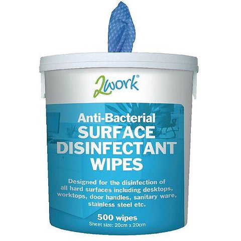 2Work Disinfectant Wipes Tub 500
