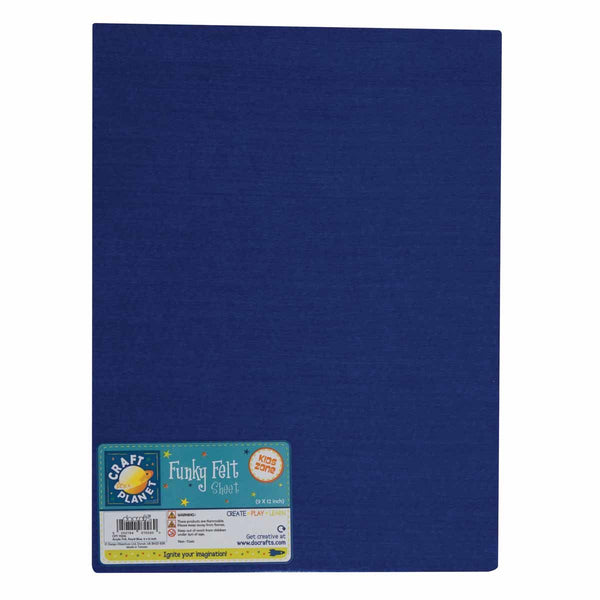 Craft Planet Funky Acrylic Felt Sheet 9" x 12" Royal Blue