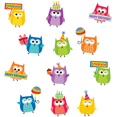 Happy Birthday Owls Stickers