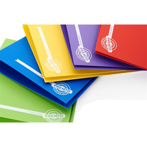 Premto A4 PP Ring Binders Assorted Set of 5