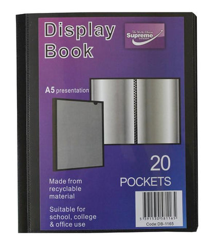 Presentation Display Book - A5 20 Pocket (40 Pages) - Supreme