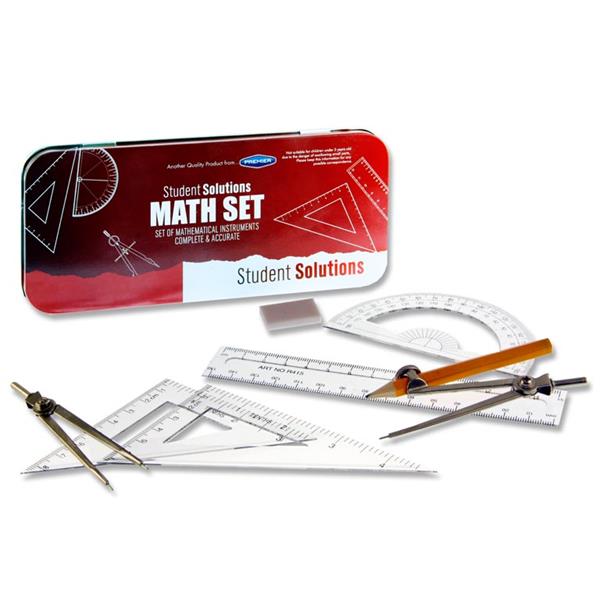 Math Set Pack Student Solutions 8 Piece Maths Set - Red – SchoolQuip.ie