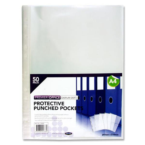 Premier Office A4 Punched Pockets Pack 50