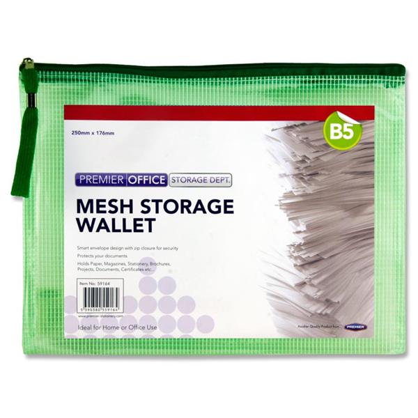 Premier Office B5 Mesh Storage Wallet
