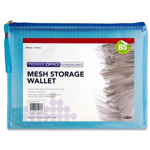 Premier Office B5 Mesh Storage Wallet