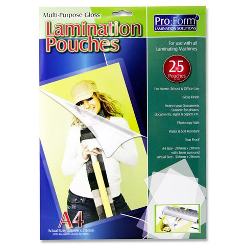 Pro:form A4 Pack 25 Laminating Pouches