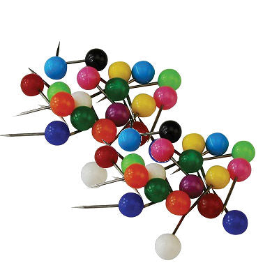 Large Head Map pins Assorted Tub 200 Approx.
