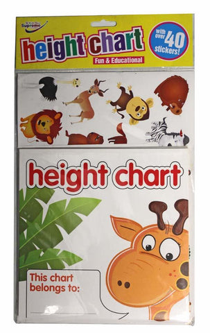 Height Chart - Fun & Educational with Over 40 Stickers