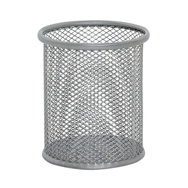Q-Connect Mesh Silver Pen Pot KF00846