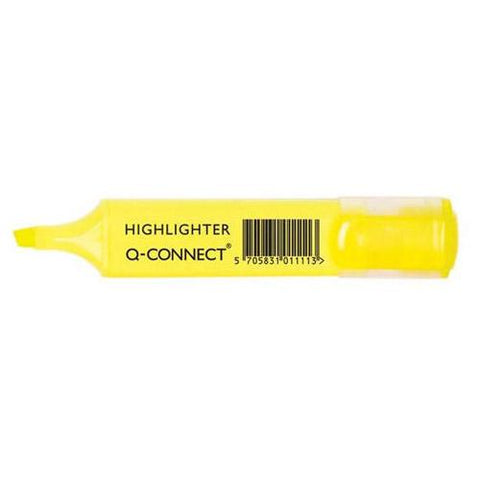 Q-Connect Yellow Highlighter Pen (10 Pack)