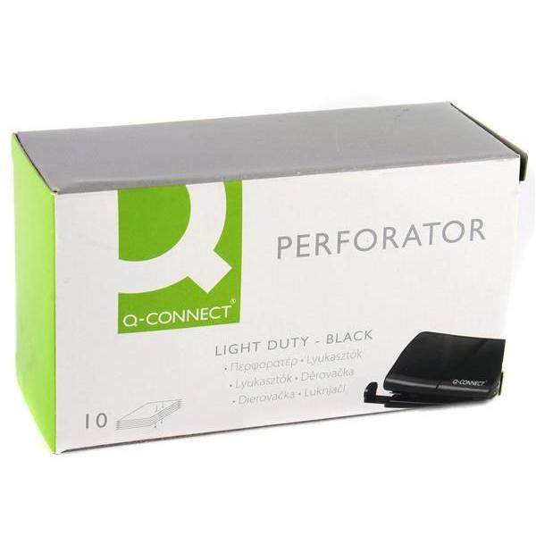 Q-Connect Light Duty Hole Punch Black