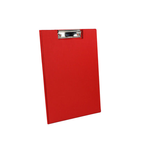Q-Connect Red A4/Foolscap PVC Foldover Clipboard KF01302