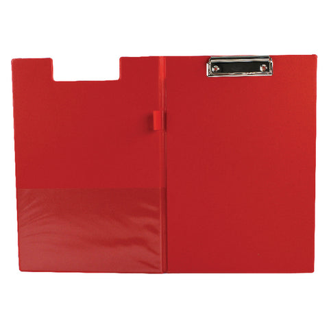 Q-Connect Red A4/Foolscap PVC Foldover Clipboard KF01302