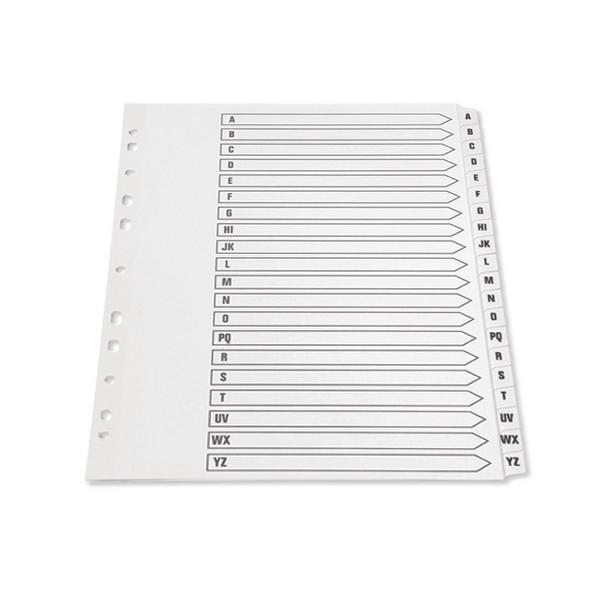 Q-Connect Multi-Punched A-Z 20-Part Polypropylene White A4 Index KF01351