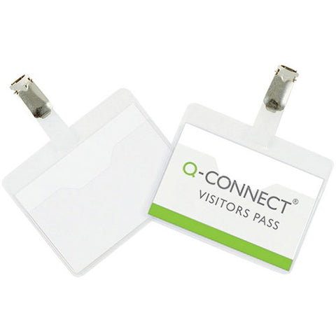 Q-Connect Visitor Badge 60x90mm (25 Pack)