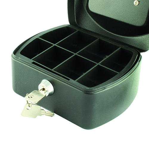 Q-Connect 6 inch Black Cash Box