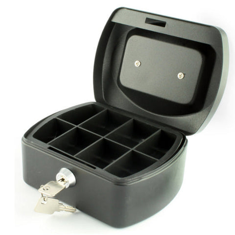 Q-Connect 6 inch Black Cash Box