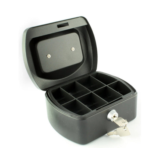 Q-Connect 6 inch Black Cash Box