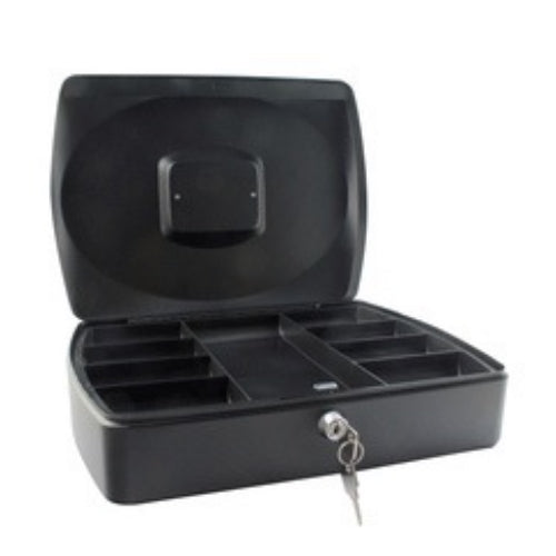 Q-Connect 10 inch Black Cash Box