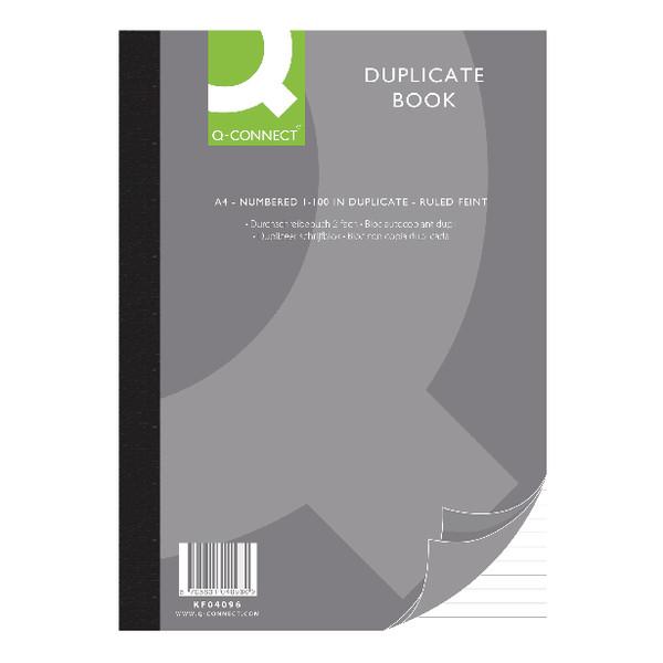 Q-Connect Duplicate A4 Book Ruled Feint KF04096