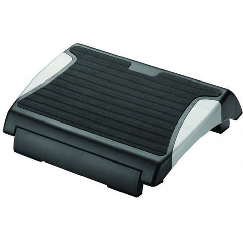 Q-Connect Black and Silver Rubber Foot Rest - Anti-Slip