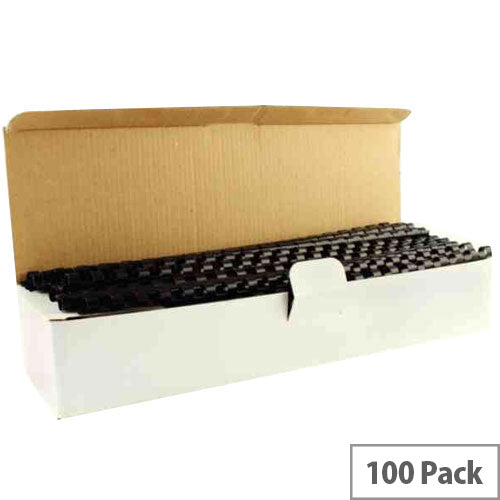 Q-Connect Black 8mm Binding Combs (Pack of 100) KF24018
